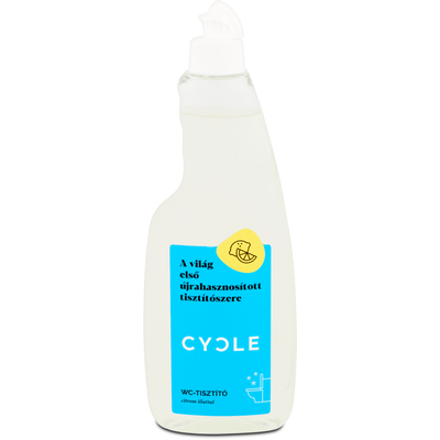 CYCLE WC tisztító push-pull kupakkal - citrom (500 ml)