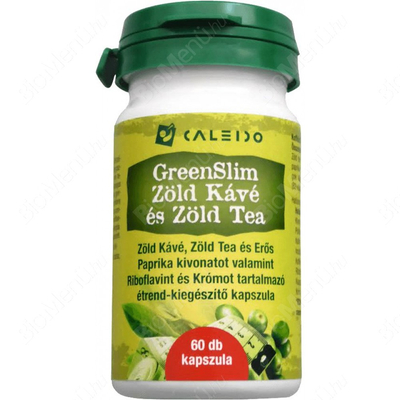 Caleido GreenSlim Zöld Kávé és Zöld Tea kapszula 550 mg-os (60 db)