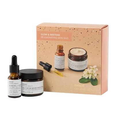 Evolve Beauty GLOW &amp; RESTORE Bőrmegújító arcápoló szett érett, ráncos bőrre (1 db)