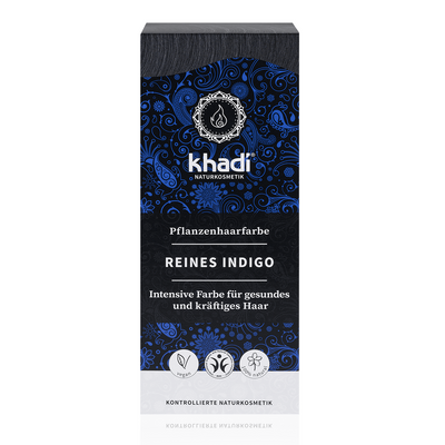 Khadi Növényi hajfesték por kékesfekete (indigó)
