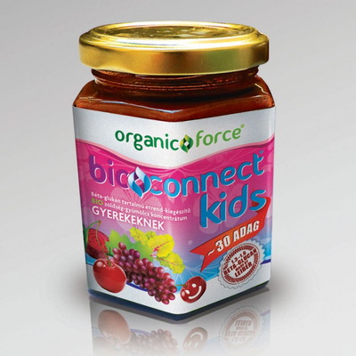 BIOCONNECT KIDS szuperlekvár – Béta-glükán tartalmú gyümölcs-zöldség koncentrátum GYEREKEKNEK (210 g)