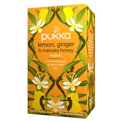 PUKKA Bio Lemon Ginger Manuka honey tea (20 db)