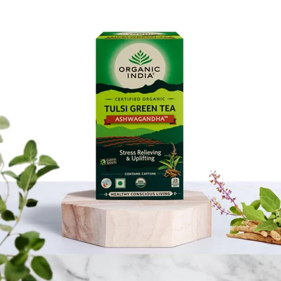Tulsi filteres tea - Tulsi zöld tea - Ashwaganda (25 db)