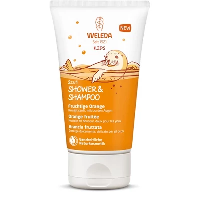 Weleda KIDS 2in1 Tusfürdő és sampon - narancs (150 ml)