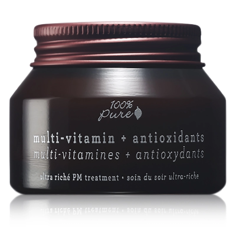 100% Pure Multivitamin + Antioxidáns Ultragazdag éjszakai PM arckrém (42,5 g)