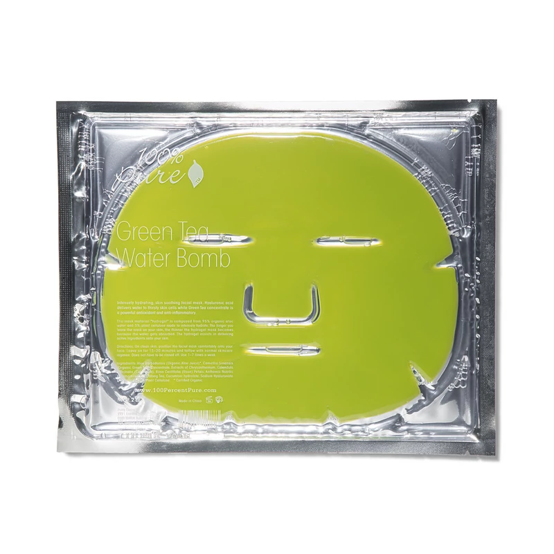 100% Pure Hidrogél arcmaszk zöld teával (60 g)