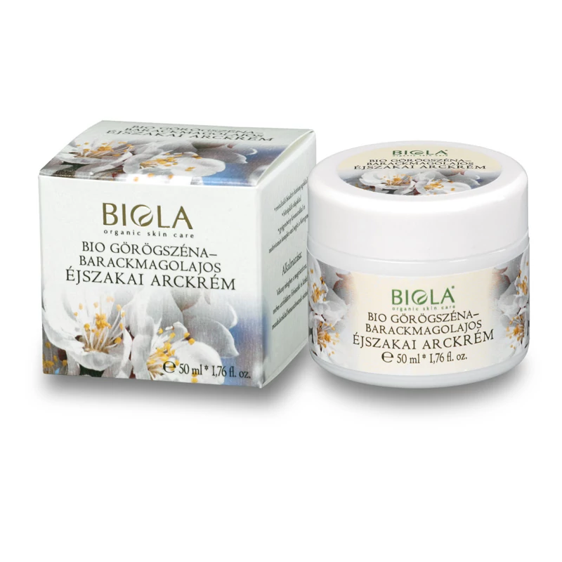Biola Bio Görögszéna-barackmagolajos éjszakai krém (50 ml)