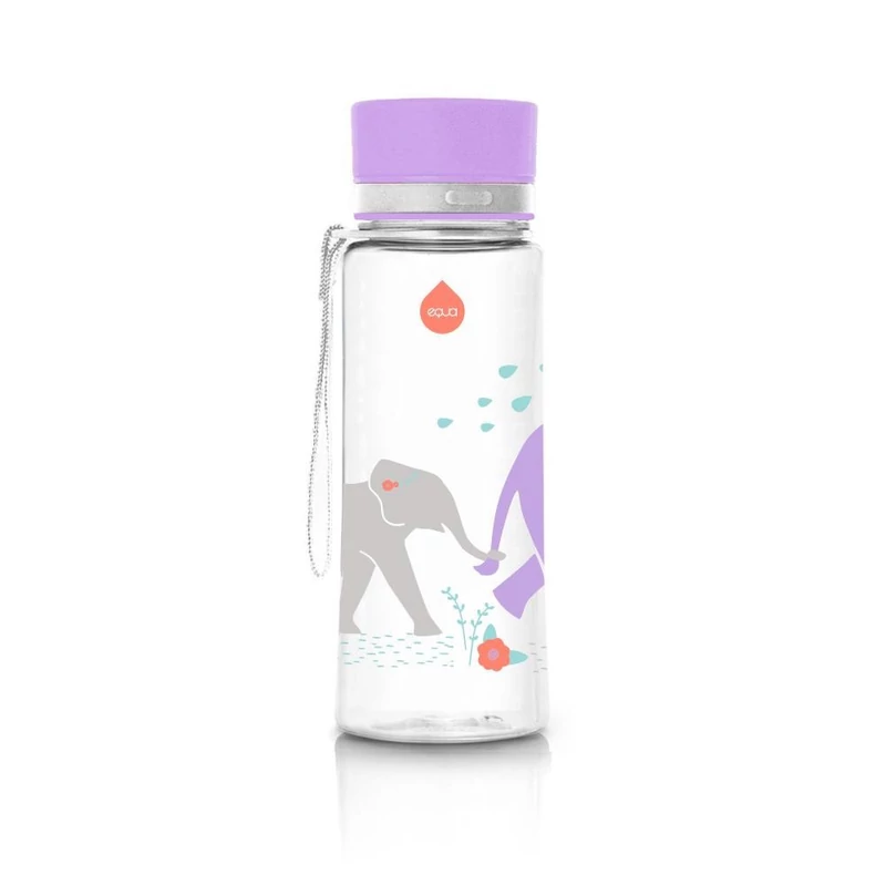 EQUA BPA-mentes műanyag kulacs - elefánt (600 ml)
