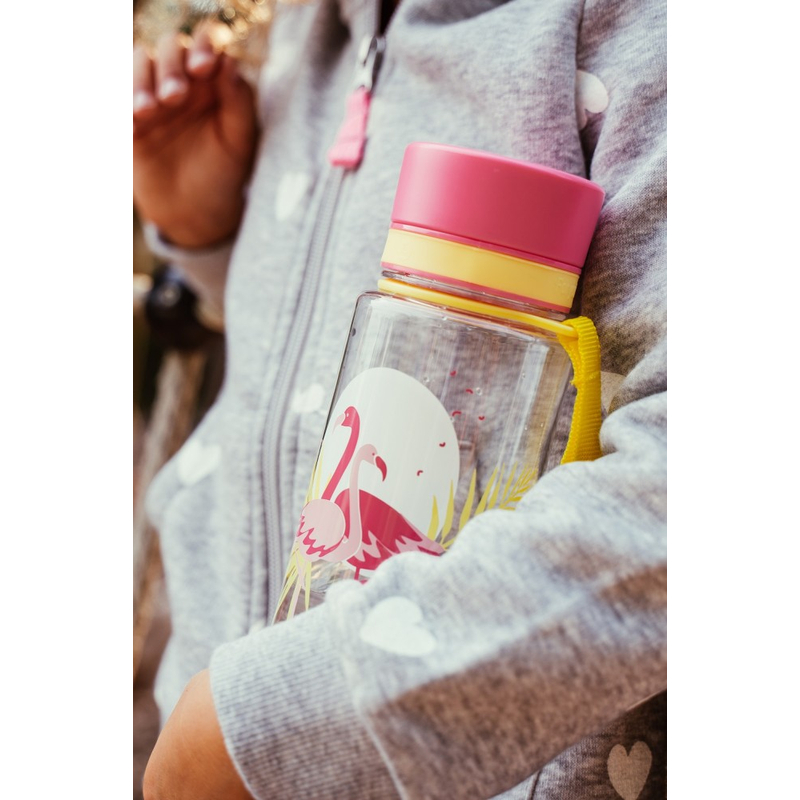 EQUA BPA-mentes műanyag kulacs - flamingó (600 ml)