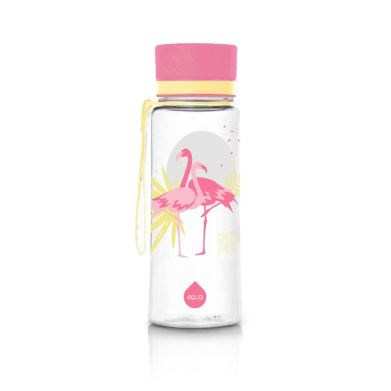 EQUA BPA-mentes műanyag kulacs - flamingó (400 ml)