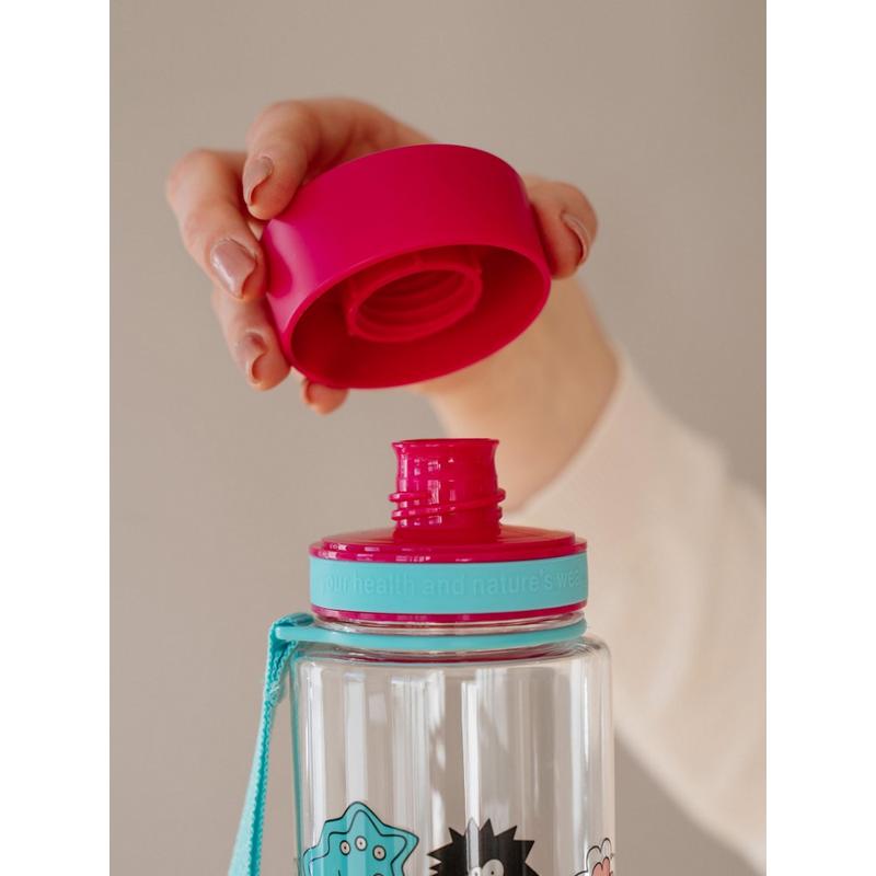 EQUA BPA-mentes műanyag kulacs - rózsaszín szörny (600 ml)