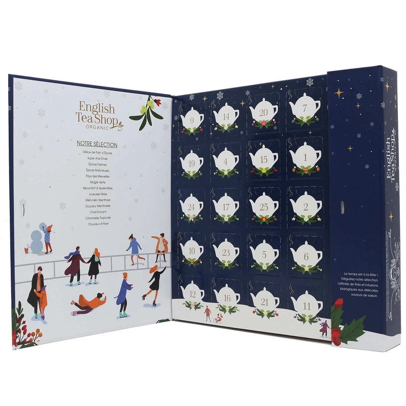 English Tea Adventi kalendárium - kék (25 db)