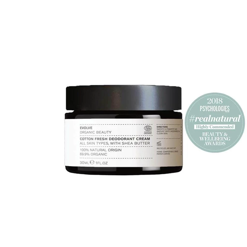 Evolve Beauty Cotton Fresh krémdezodor (30 ml)