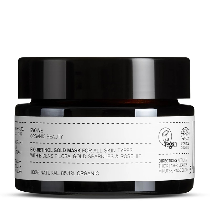 Evolve Beauty Bio-retinol Bőröregedésgátló arany maszk