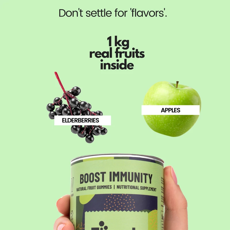 Frank Fruities Boost Immunity étrend-kiegészítő - immunerősítő (200 g)