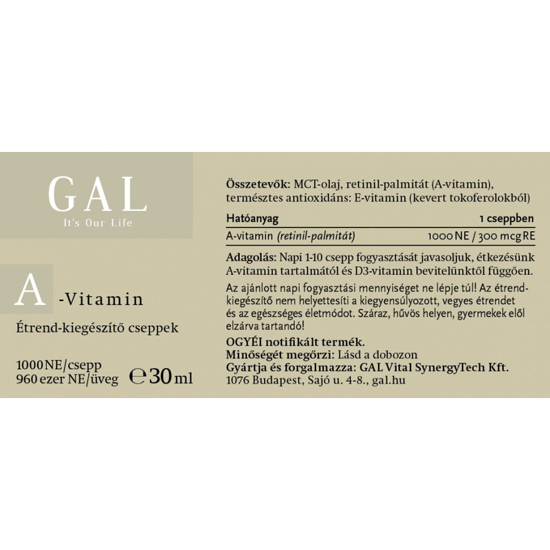 GAL A-vitamin (30 ml)