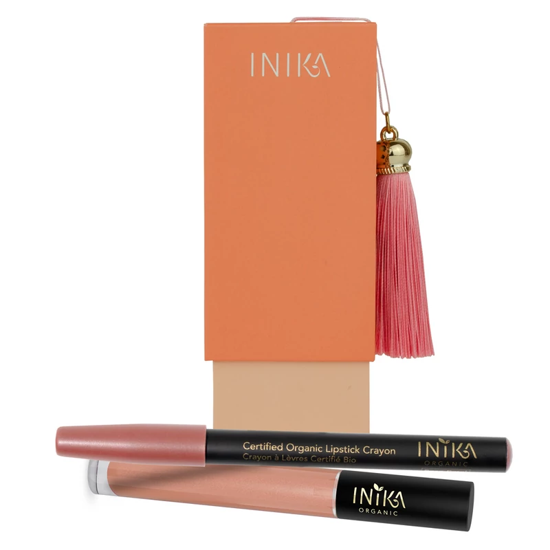 INIKA Luscious Lips Rúzsceruza és szájfény szett (1 db)