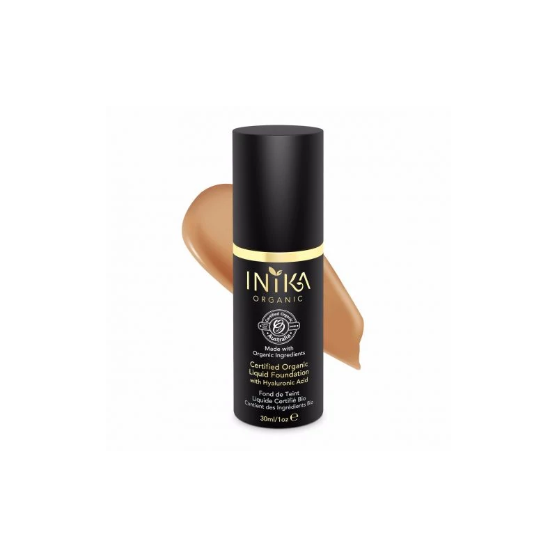 INIKA Organikus folyékony alapozó hyaluronsavval - honey (30 ml)