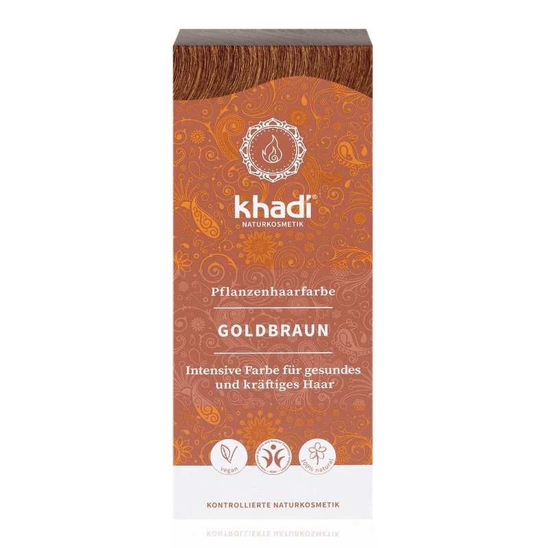 Khadi Növényi hajfesték por aranybarna (100 g)