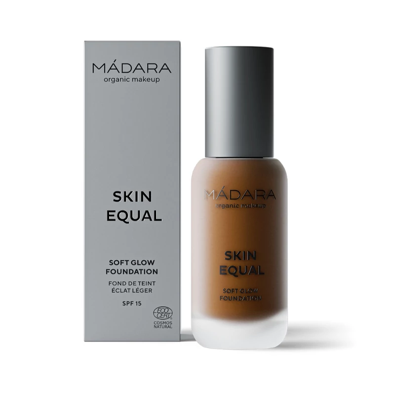 Mádara Skin Equal Soft Glow Folyékony alapozó - Chestnut #90 (30 ml)