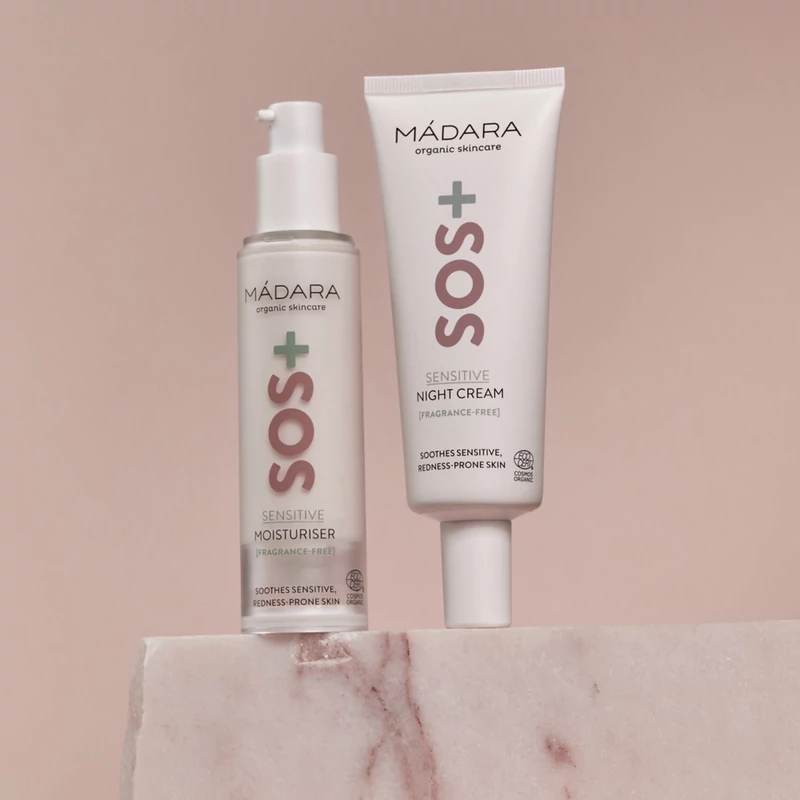 Mádara SOS+ Intenzív hidratáló és nyugtató éjszakai arckrém (70 ml)