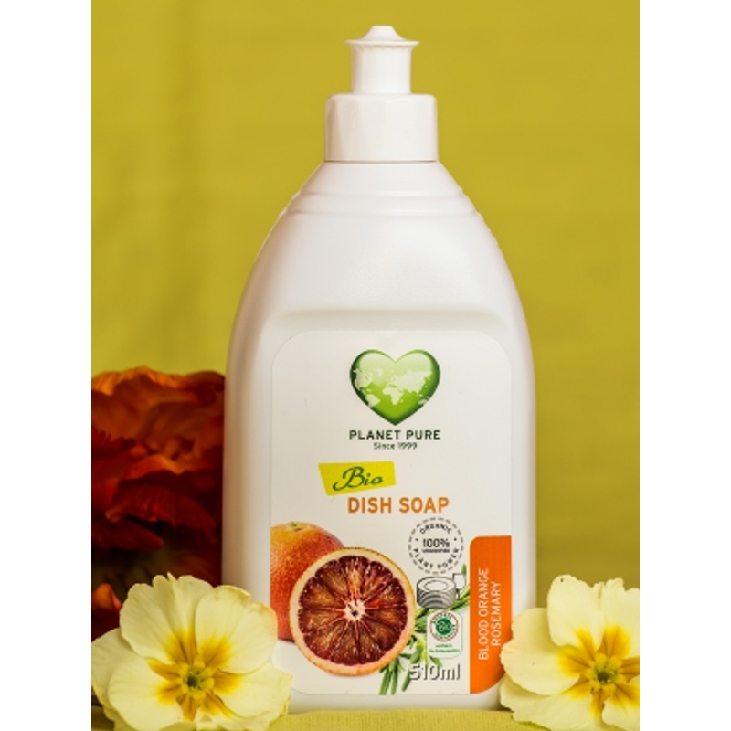 Planet Pure Folyékony bio szappan/mosogatószer - vérnarancs-rozmaring