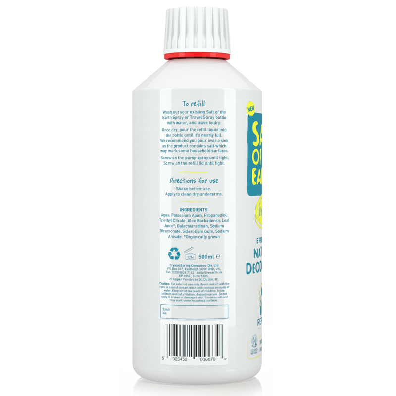 Salt of the Earth Illatmentes dezodor spray - utántöltő (500 ml)