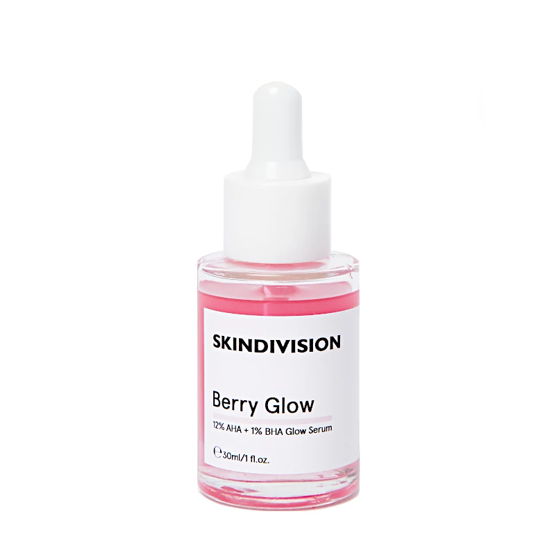 SkinDivision Berry Glow 12% AHA + 1% BHA Hámlasztó szérum (30 ml)