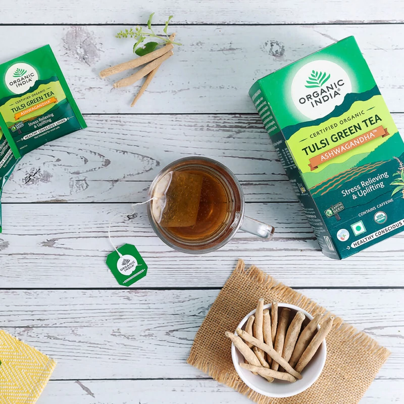 Tulsi filteres tea - Tulsi zöld tea - ashwagandha (25 db)