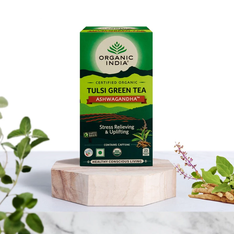 Tulsi filteres tea - Tulsi zöld tea - Ashwaganda (25 db)