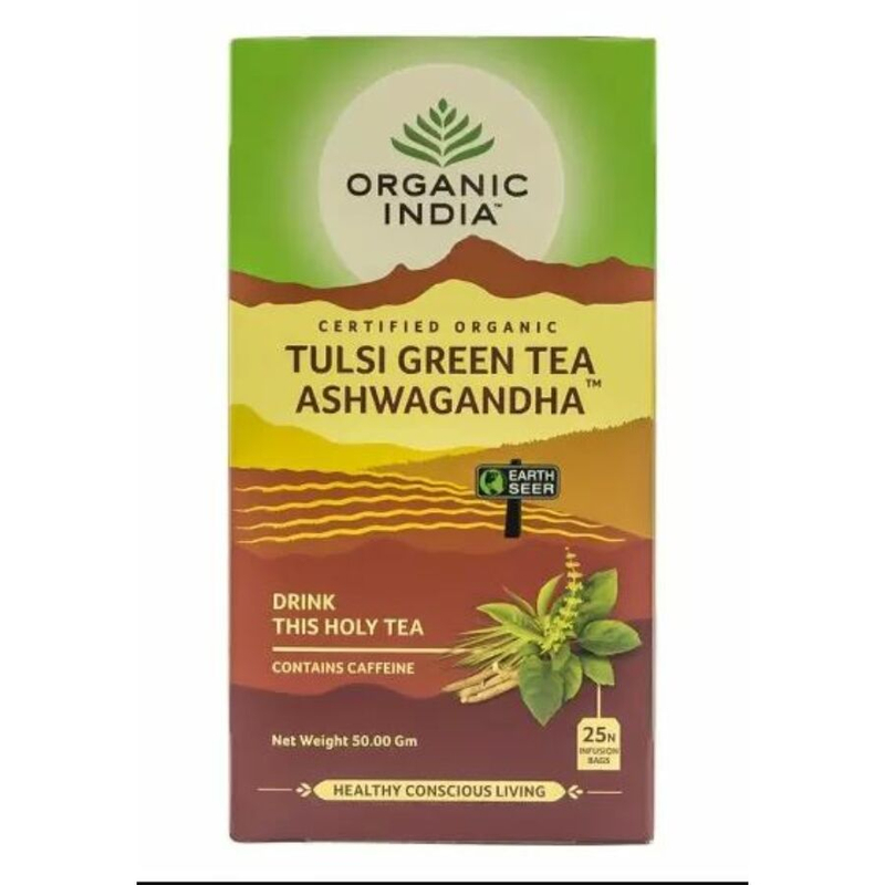 Tulsi filteres tea - Tulsi zöld tea - Ashwaganda (25 db)