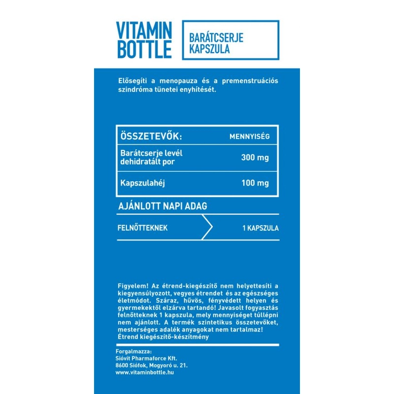 Vitamin Bottle Barátcserje kapszula (30 ml)