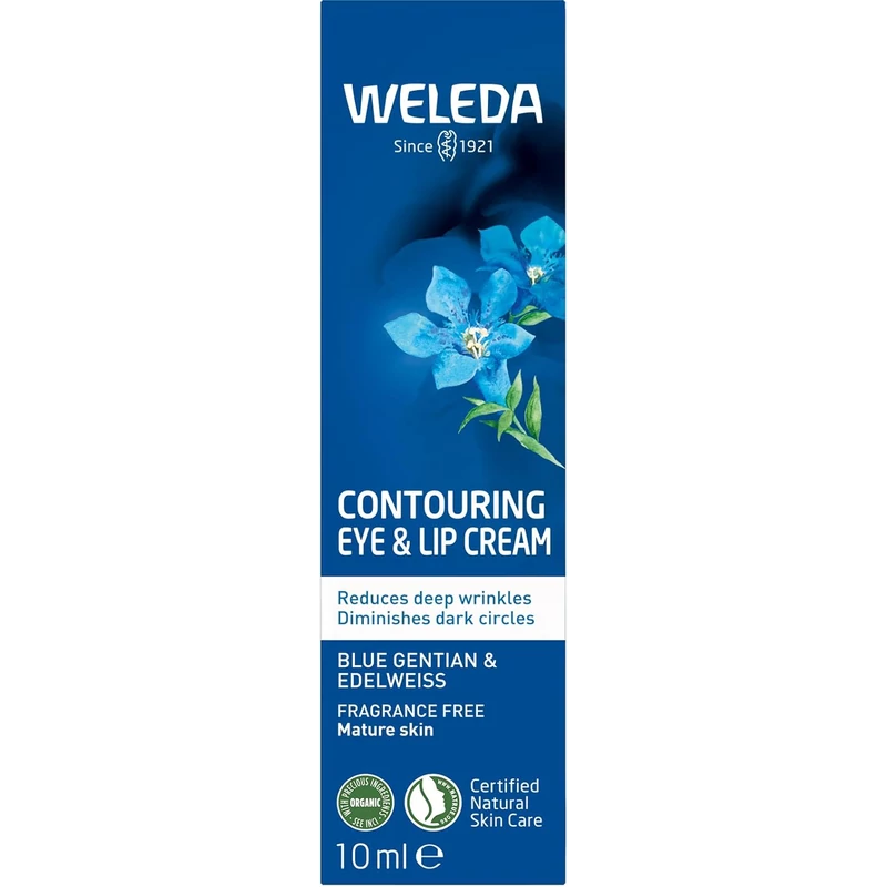 Weleda 50+ Öregedésgátló szem- és ajakkörnyék-ápoló kék enciánnal és havasi gyopárral (10 ml)