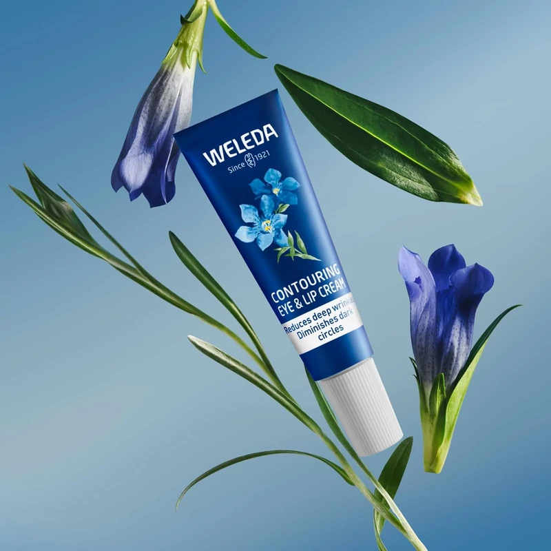 Weleda 50+ Öregedésgátló szem- és ajakkörnyék-ápoló kék enciánnal és havasi gyopárral (10 ml)