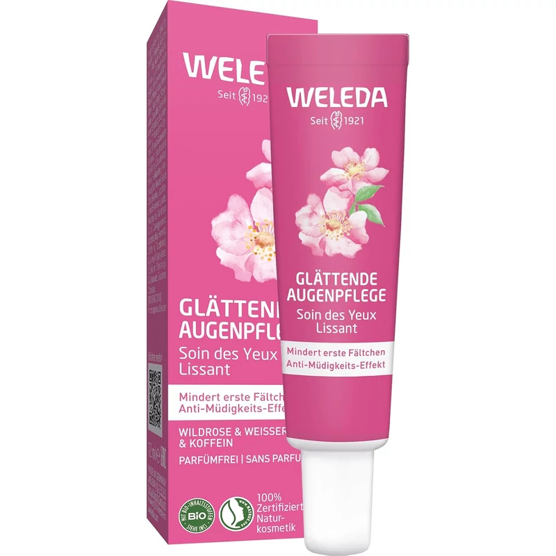 Weleda Bőrsimító Szemkörnyékápoló krém vadrózsával és fehér teával (12 ml)