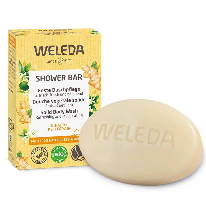 Weleda Frissítő szilárd tusfürdő - gyömbér, keresű narancs (75 g)